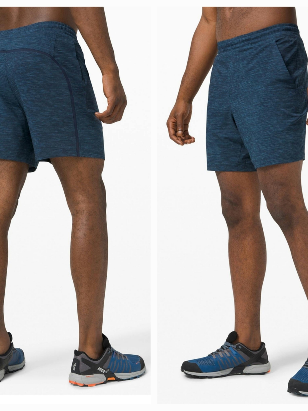 Lululemon Pace Breaker Short - Lined 7" Heathered Iron Blue True Navy L NWT